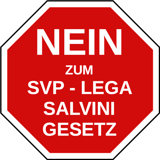 NEIN ZUM SVP LEGA SALVINI GESETZ