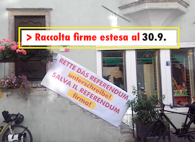 raccolta firme estesa fino al 30 settembre