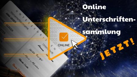 Online Unterschriftensammlung